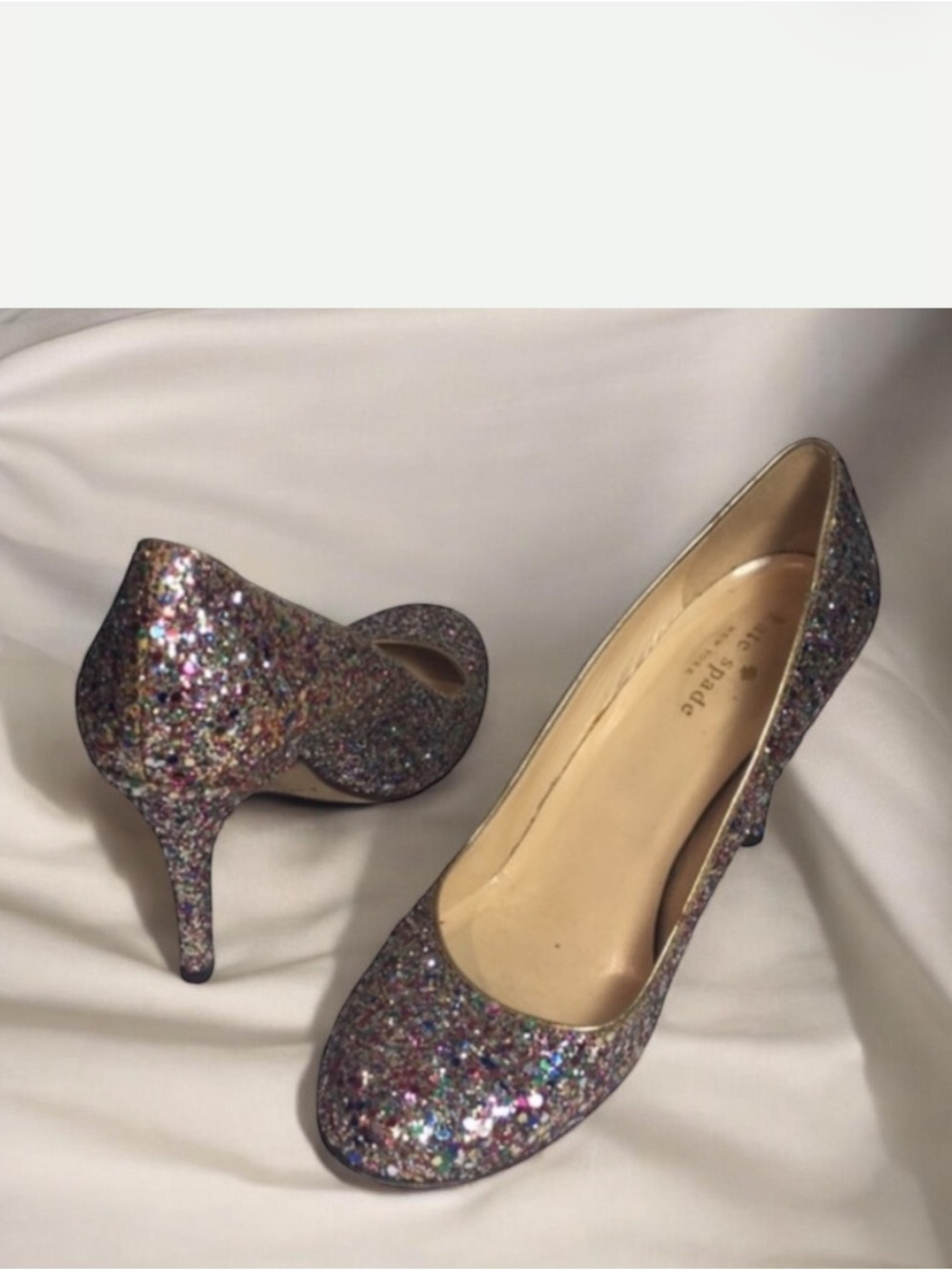 Kate Spade Italian Glitter Heel Pumps Size 7